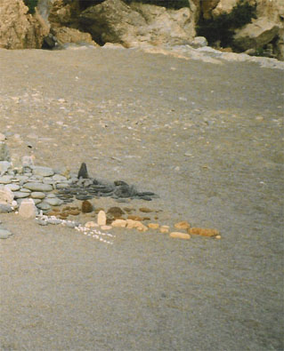 The face of culture in coloured lines - sougia - crete 12.06.2003